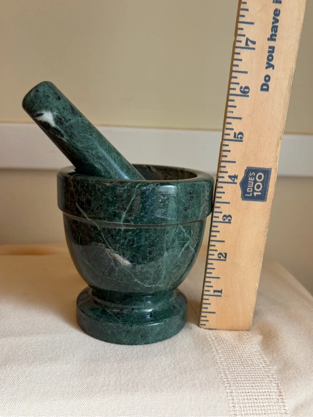 Green Marble Mortar and Pestle
